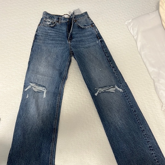 Zara Jeans Mid Wash Zara Wide Leg Jean Poshmark